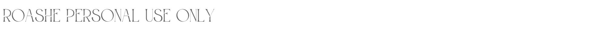 Sample characters Roashe Font